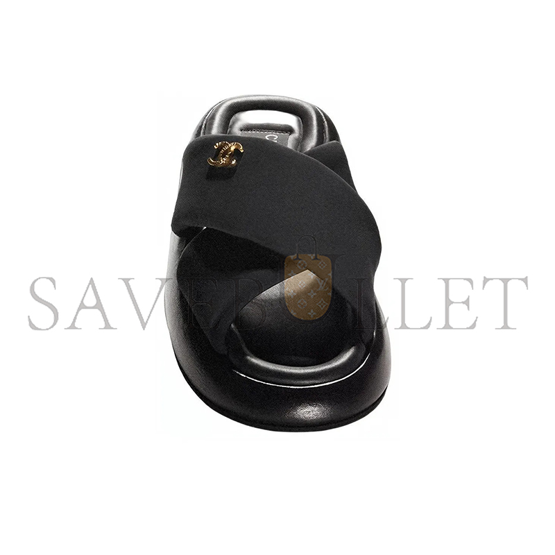 CHANEL MULES FABRIC BLACK G38864 X56508 94305 